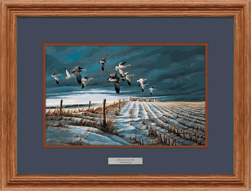 Winter Snows Oak Framed